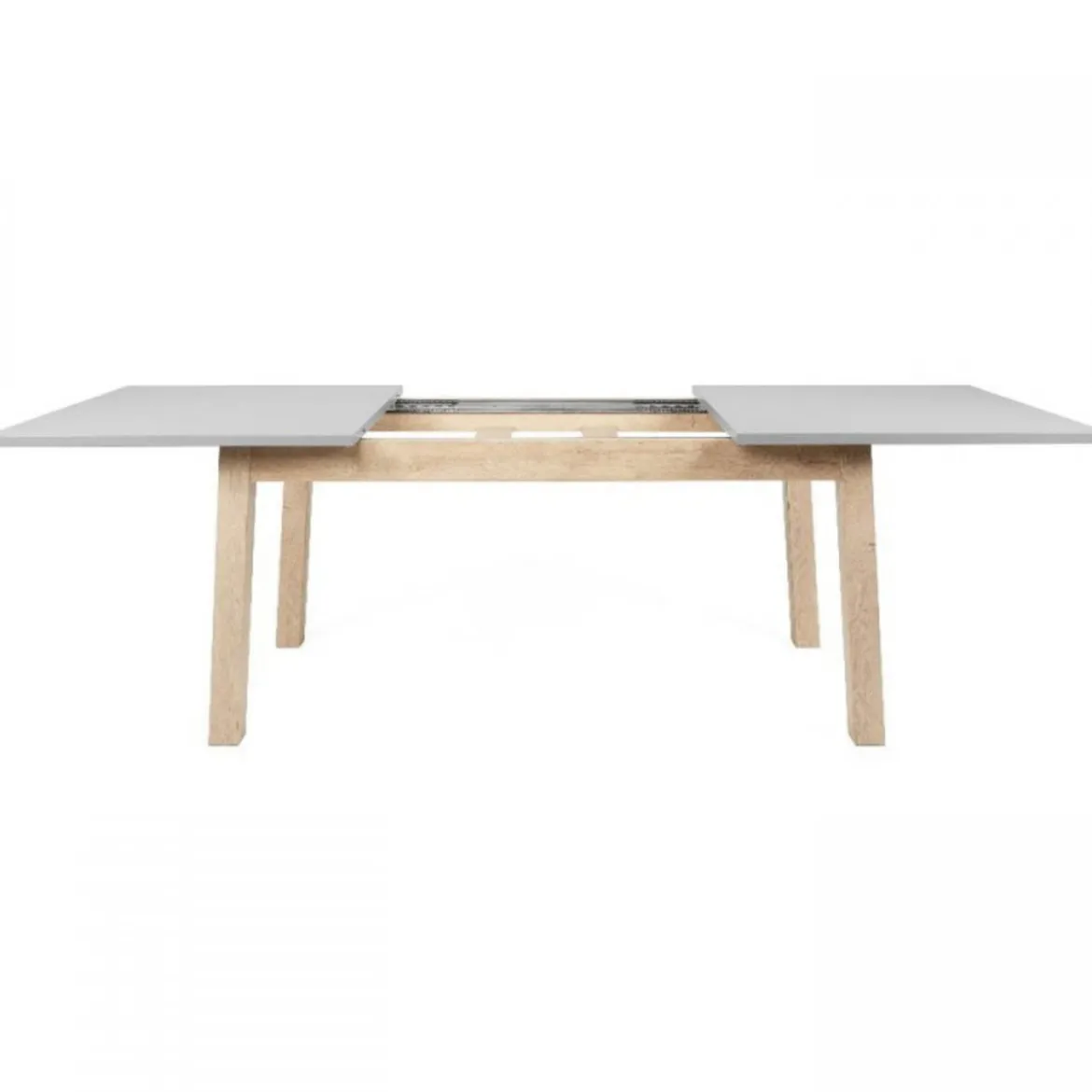 Tavolo da Pranzo Allungabile Rovere Grigio Rettangolare 2 Prolunghe