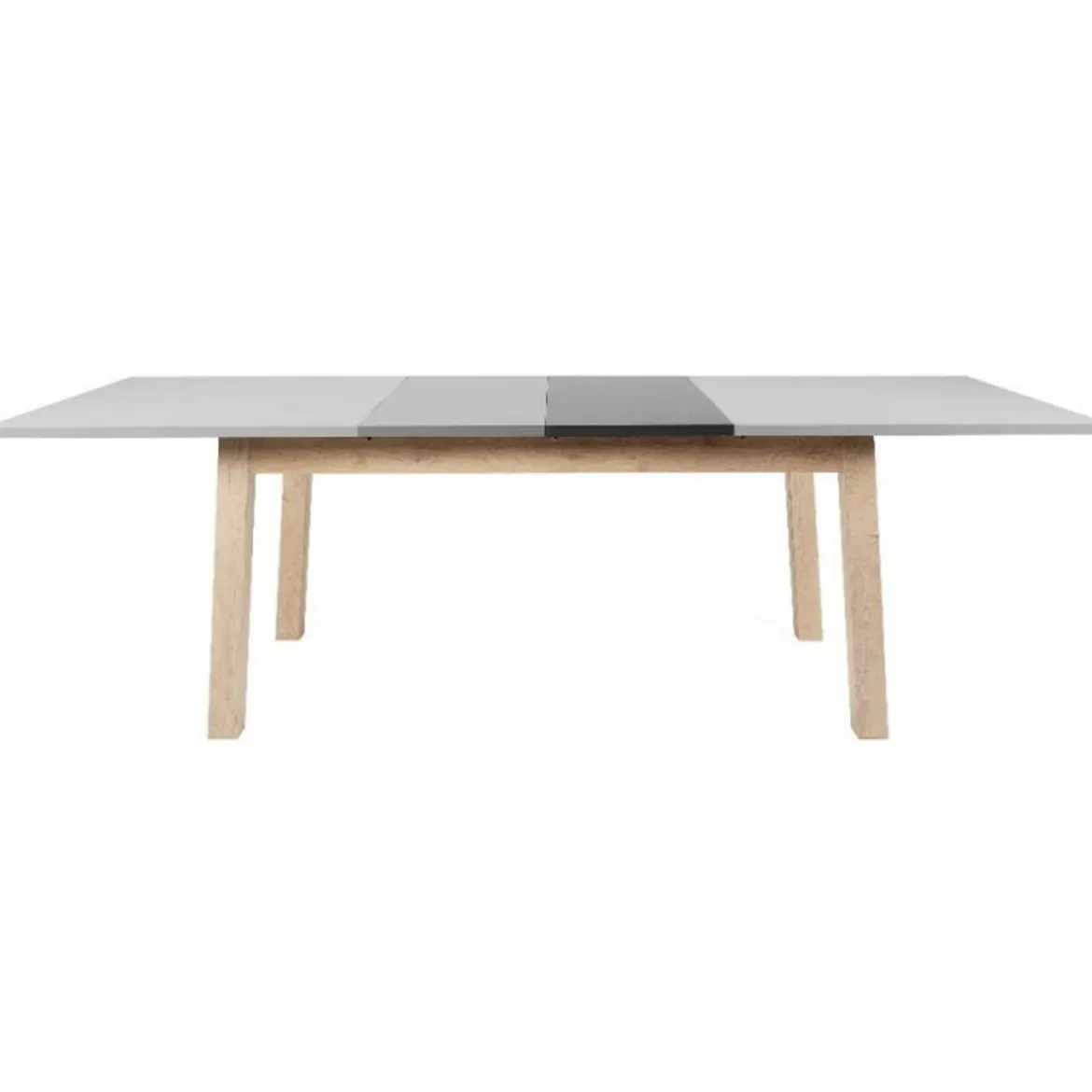 Tavolo da Pranzo Allungabile Rovere Grigio Rettangolare 2 Prolunghe