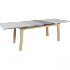 Tavolo da Pranzo Allungabile Rovere Grigio Rettangolare 2 Prolunghe