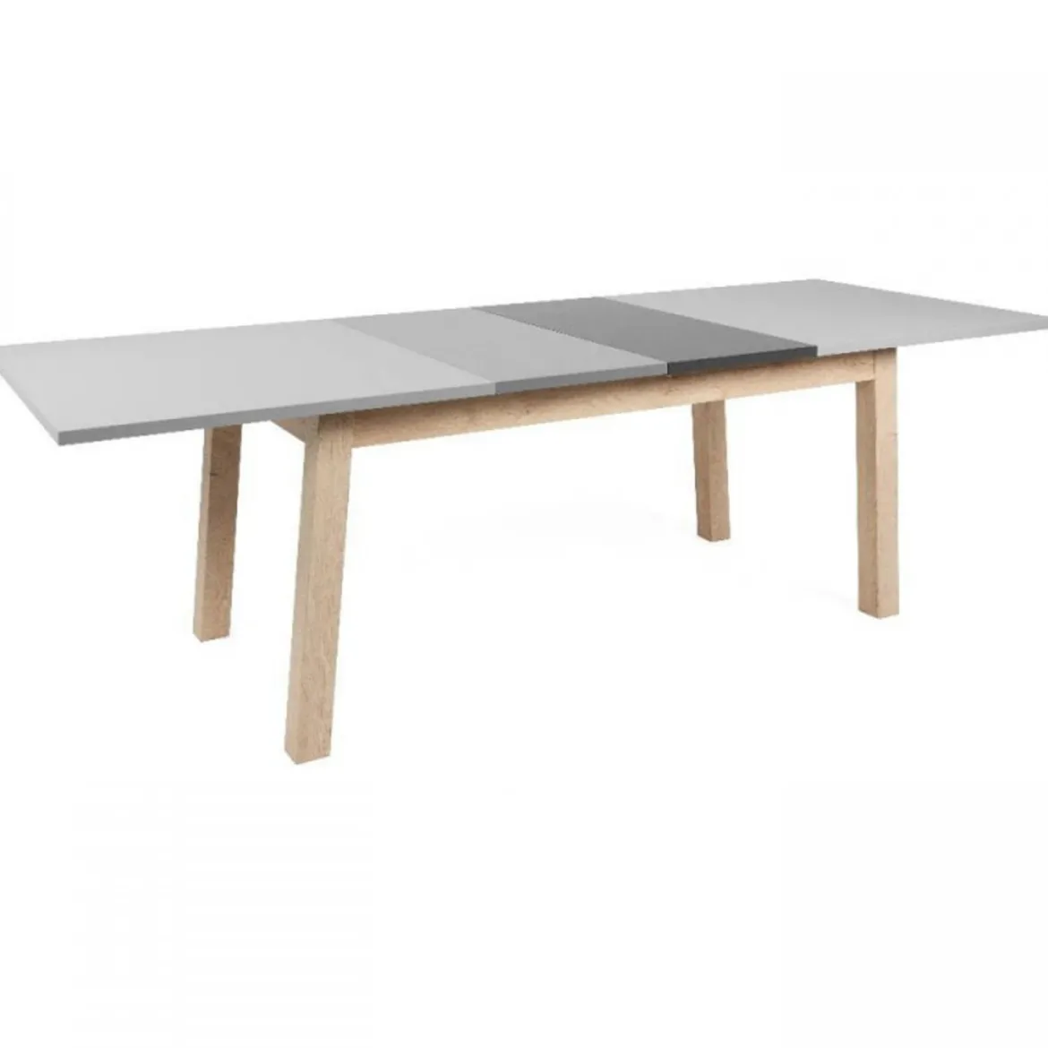 Tavolo da Pranzo Allungabile Rovere Grigio Rettangolare 2 Prolunghe