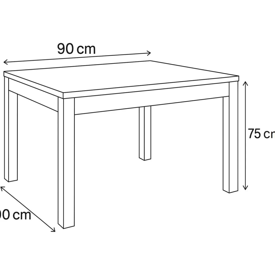 Tavolo da Pranzo Allungabile 90x90 cm Noce e Bianco