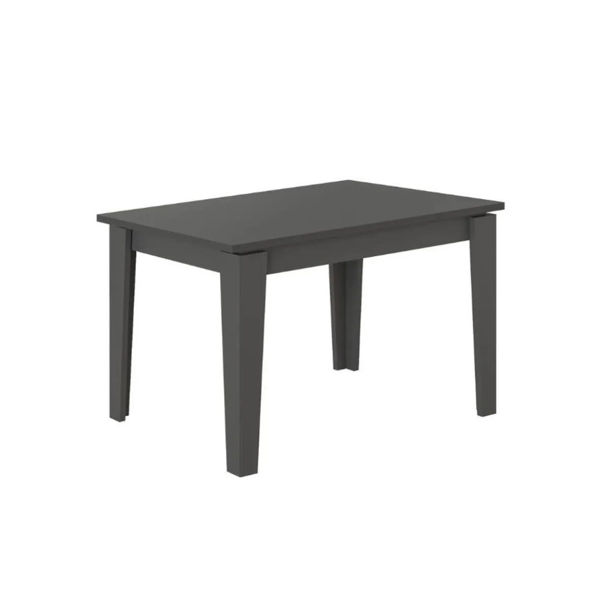 Tavolo da Pranzo Antracite 120x80 Allungabile Rettangolare