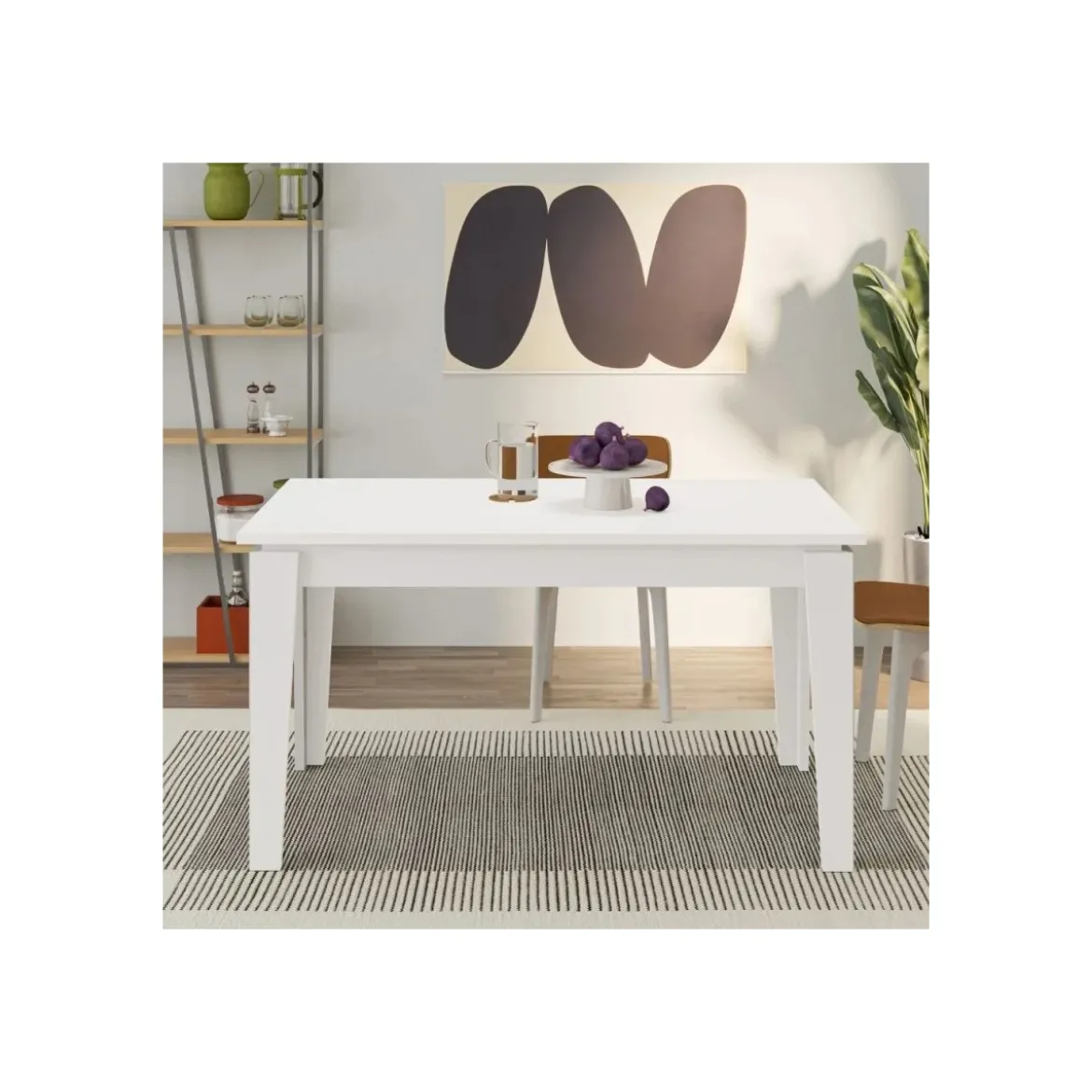 Tavolo da Pranzo Estensibile Allungabile 140/190 x 80 Bianco