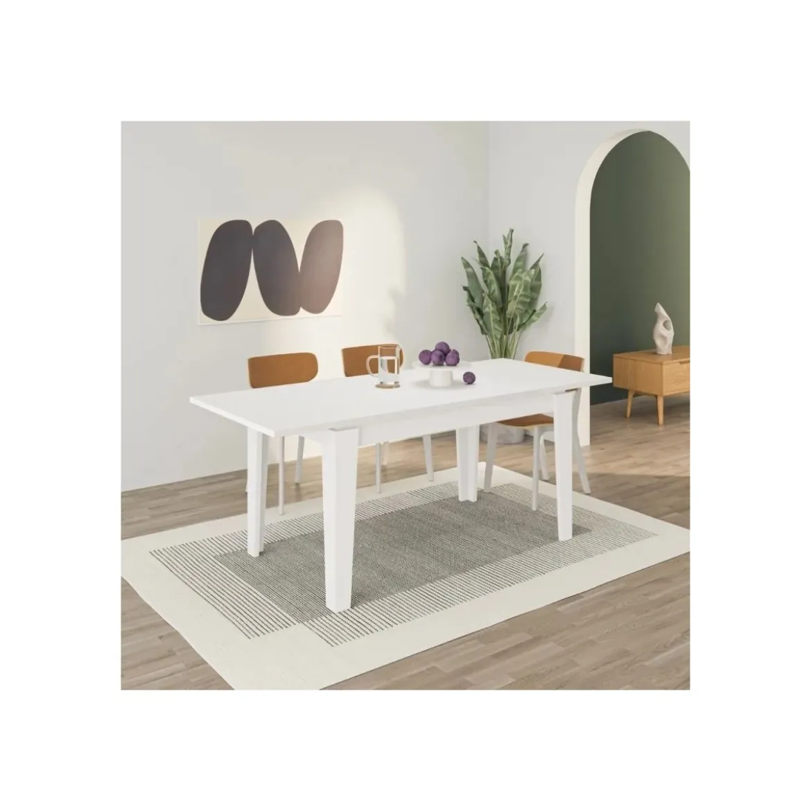 Tavolo da Pranzo Estensibile Allungabile 140/190 x 80 Bianco