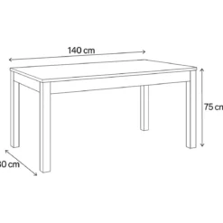 Tavolo Estensibile da Pranzo 140x80 cm Bianco Moderno