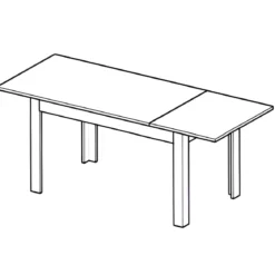 Tavolo Estensibile da Pranzo 120x80 cm Noce e Bianco