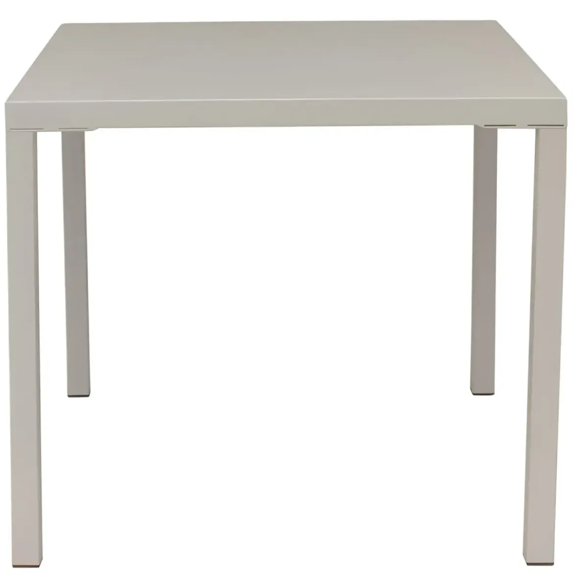 Tavolo Impilabile in Acciaio Tortora da Giardino Quadrato 80x80 cm