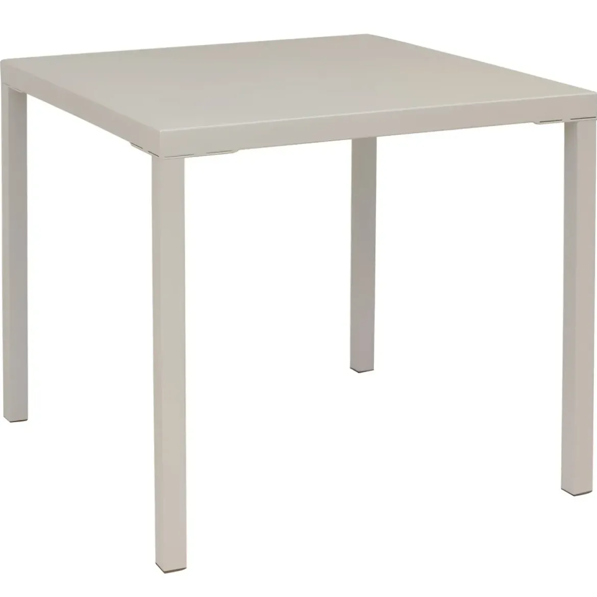 Tavolo Impilabile in Acciaio Tortora da Giardino Quadrato 80x80 cm