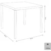 Tavolo Impilabile in Acciaio Antracite da Giardino Quadrato 80x80 cm
