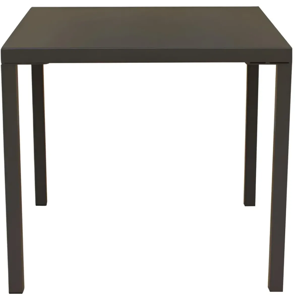 Tavolo Impilabile in Acciaio Taupe da Giardino Quadrato 80x80 cm