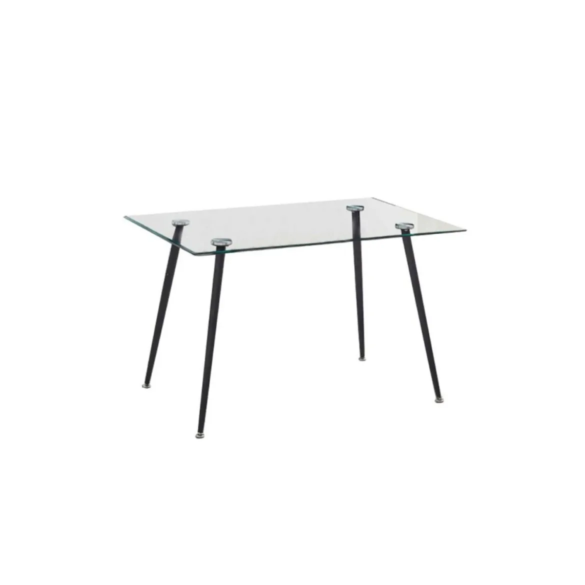 Tavolo in Vetro Cristallo 120x80 Rettangolare da Cucina Sala Pranzo