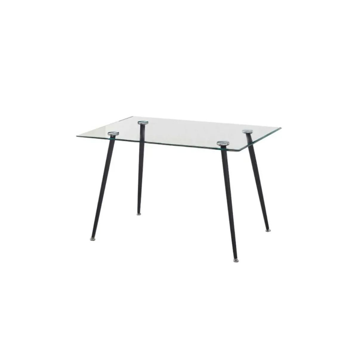Tavolo in Vetro Cristallo 120x80 Rettangolare da Cucina Sala Pranzo