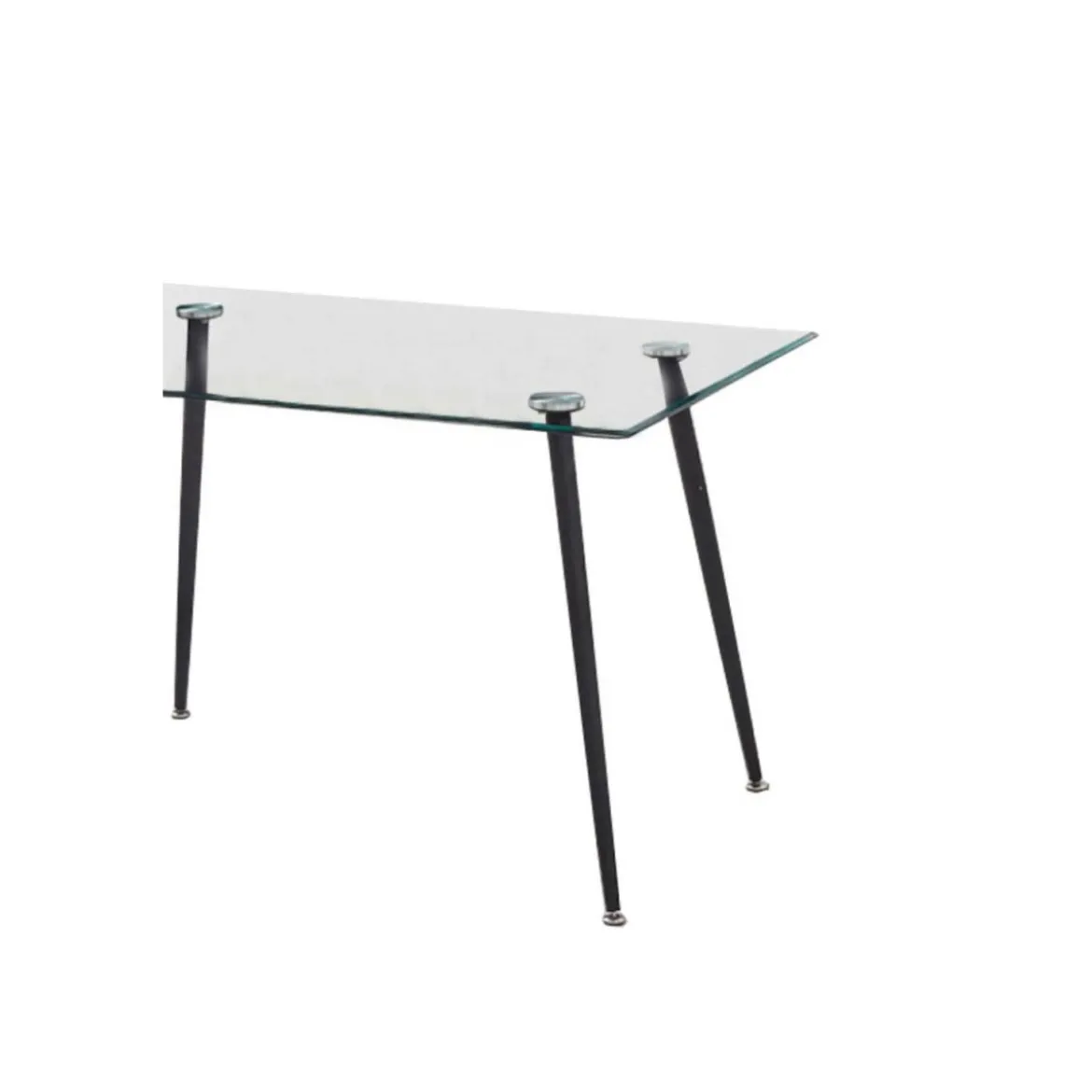 Tavolo in Vetro Cristallo 120x80 Rettangolare da Cucina Sala Pranzo