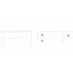 Tavolo Kit Scrivania 160 cm Bianco Moderna da Ufficio Cameretta Porta Pc