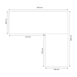 Tavolo Scrivania ad Angolo 180x170 Grigio Angolare Direzionale Ufficio Computer