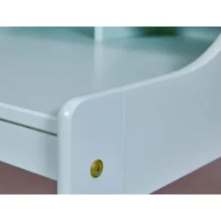Tavolo Scrivania in Legno Verde Salvia per Bambini con Vani Portaoggetti
