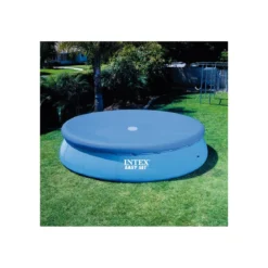 Telo Copri Piscina Rotonda 244 cm Gonfiabile Copertura Autoportante Intex Corde