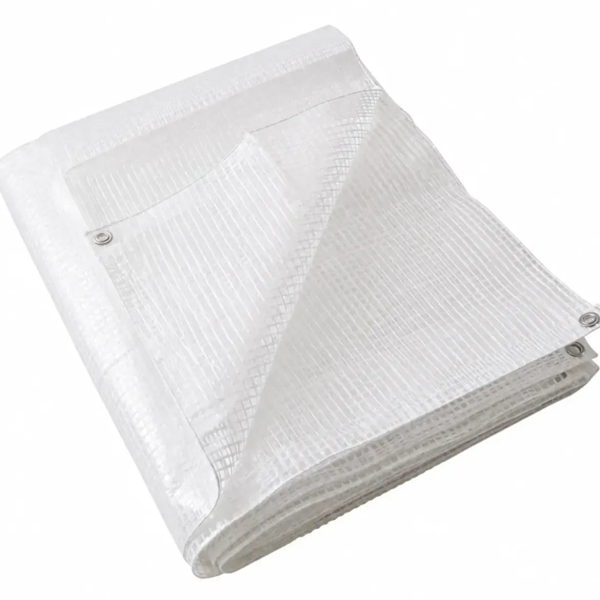 Telo Occhiellato Copertura Impermeabile 4x6 m Lavabile PE Bianco