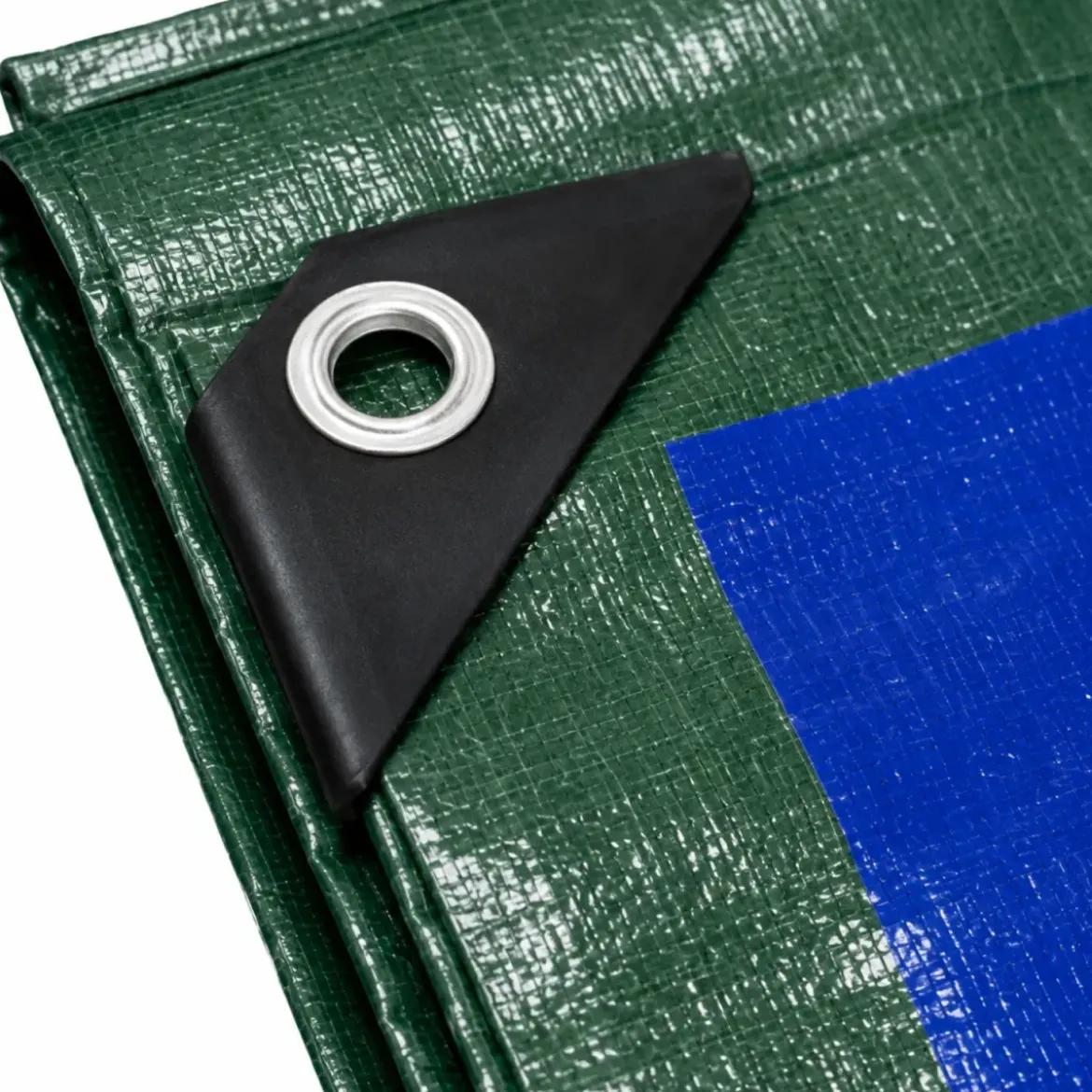 Telo Occhiellato Impermeabile in Polietilene Verde Blu 8x12m 130g/m2