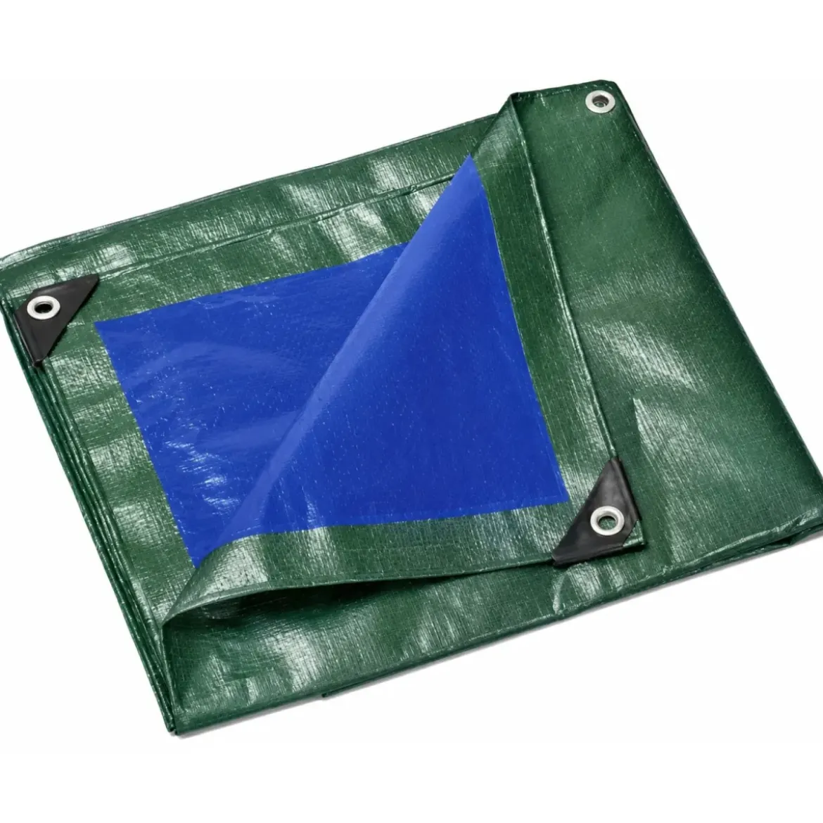 Telo Occhiellato Impermeabile in Polietilene Verde Blu 10x12m 130g/m2
