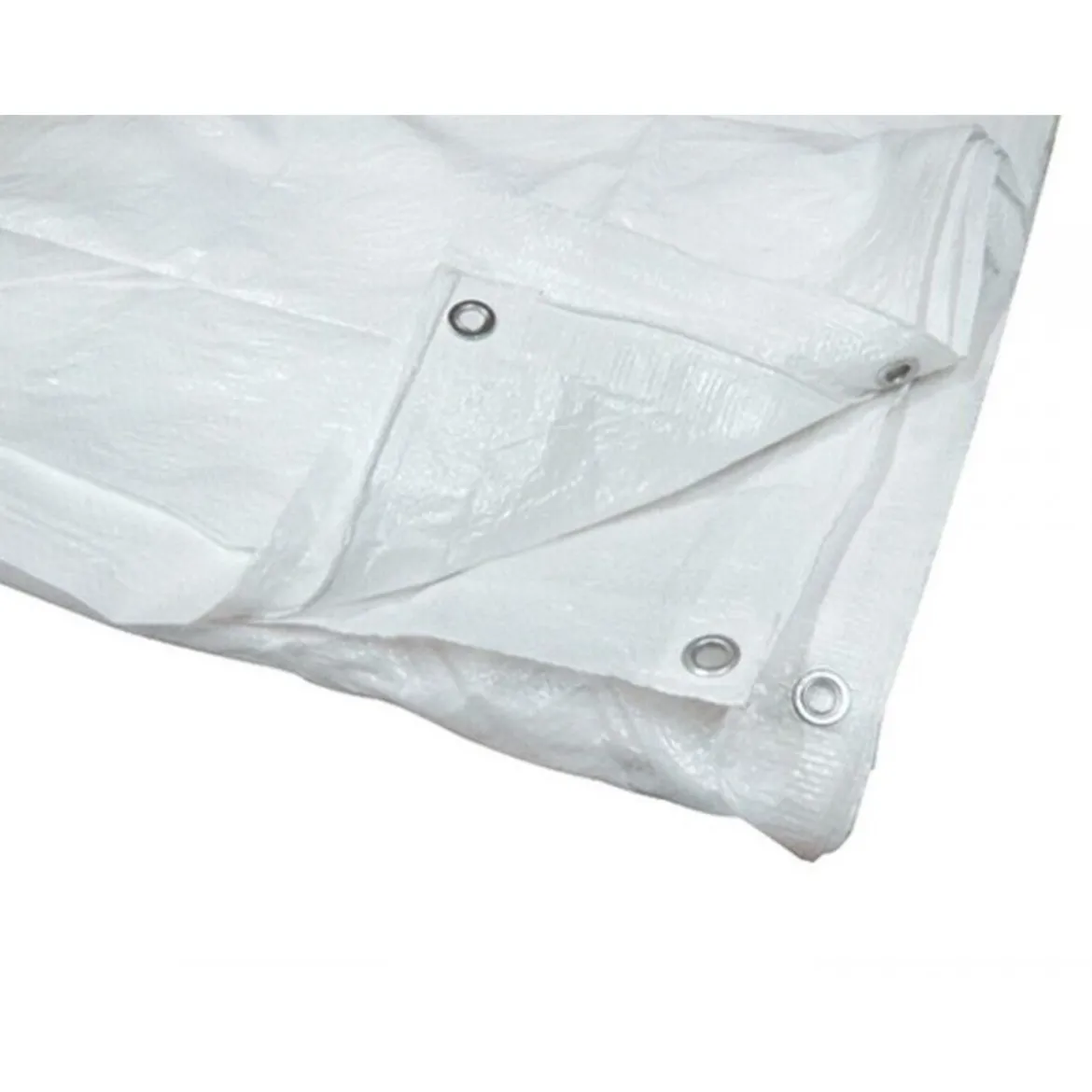 Telo Occhiellato 3x4 mt Copertura Multiuso in PVC Antistrappo Bianco