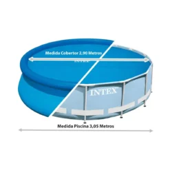 Telo Termico Copri Piscina 366 cm Rotonda Copertura Autoportante Intex Frame