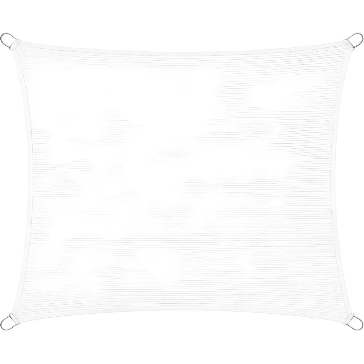 Telo Vela Ombreggiante 360x360 cm Bianco Quadrato da Esterno
