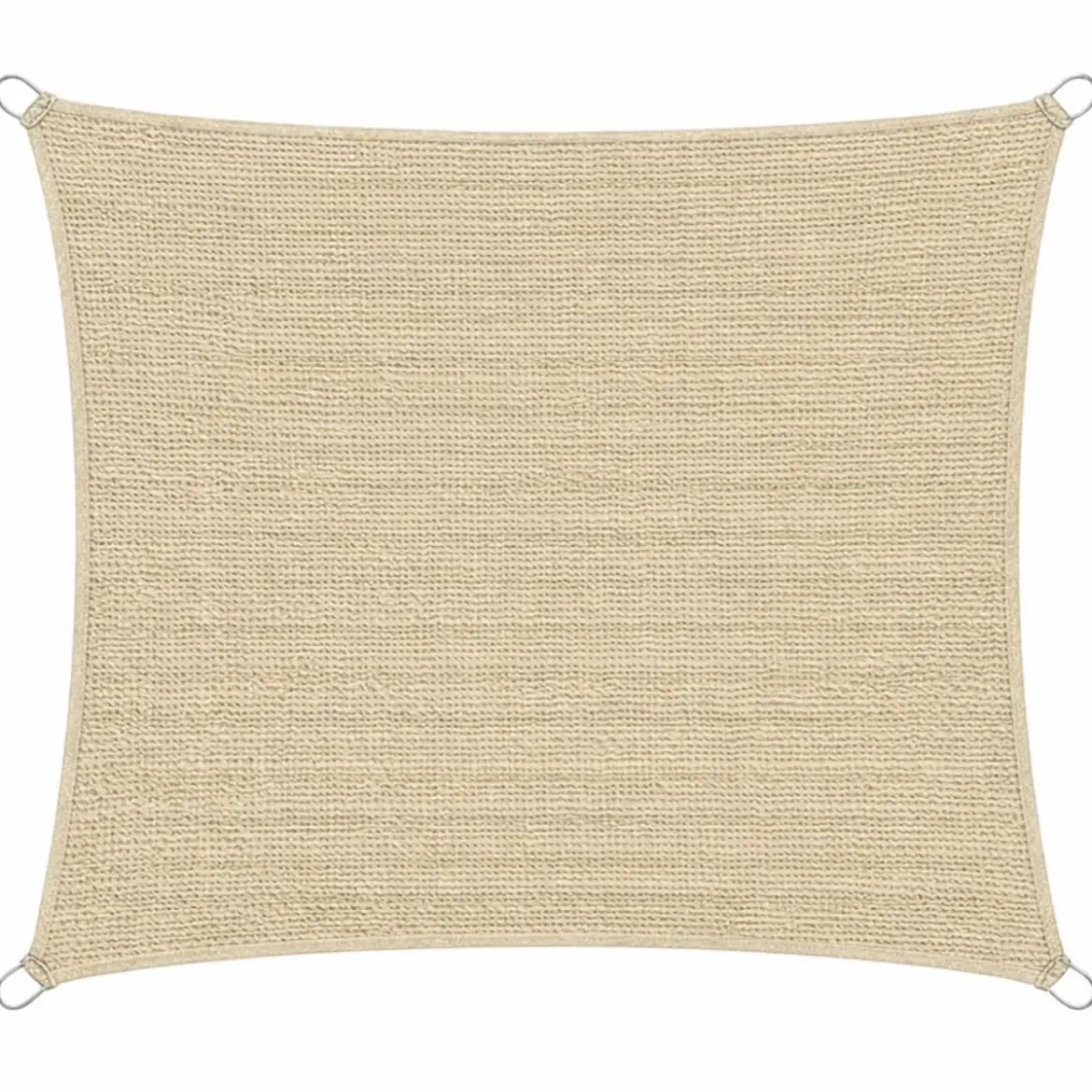 Telo Vela Ombreggiante 5x5 m Beige Quadrato Traspirante da Esterno