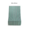 Tenda a Righe Parasole 140x250 Verde a Soffitto con Anelli per Terrazzo