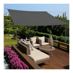 Tenda a Vela Quadrata 3x3 m Antracite Ombreggiante per Uso Esterno
