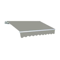 Tenda da Sole a Bracci Retrattili 250x200 Grigio con Rullo da Esterno Parasole