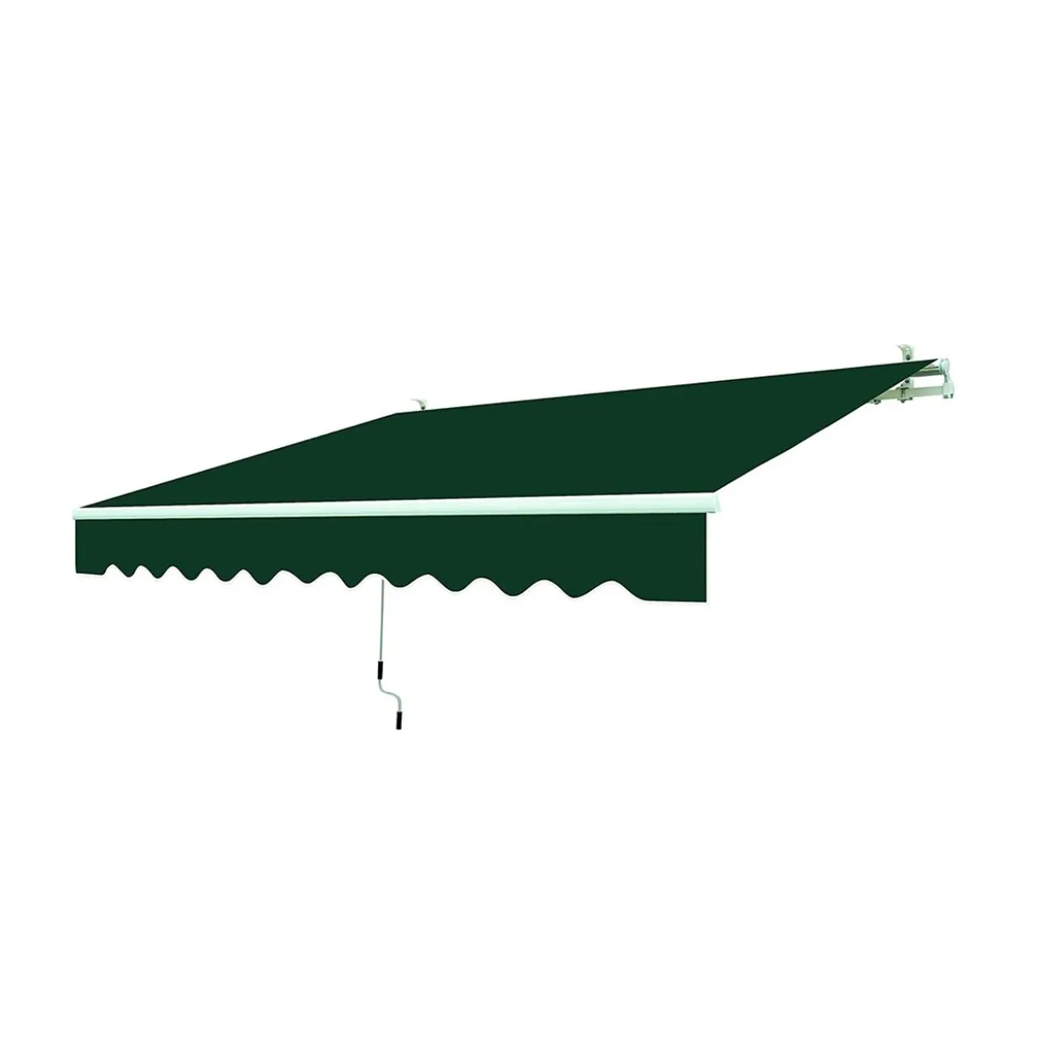 Tenda da Sole a Bracci Retrattili 300x200 Verde con Rullo per Esterno da Balcone