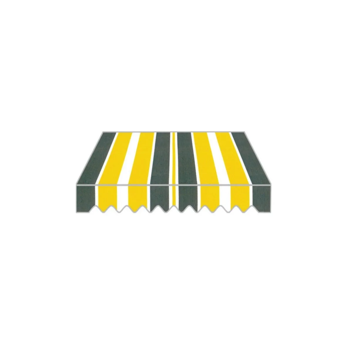 Tenda da Sole a Caduta Gialla 200x250 con Bracci Balcone Rullo Esterno Parasole