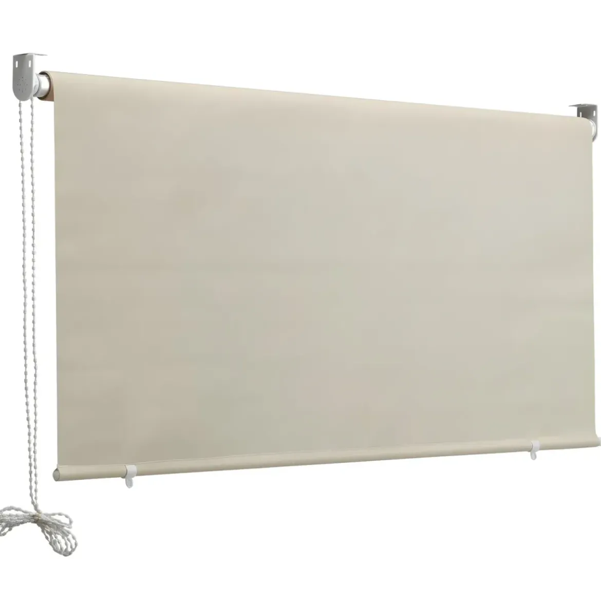 Tenda da Sole a Caduta 200x250 Beige Rullo Alluminio Soffitto Terrazzo Balcone