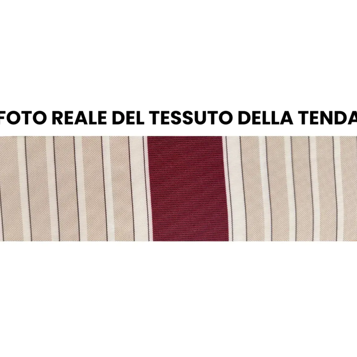 Tenda da Sole a Caduta 300x250 Riga Rossa con Bracci Senza Cassone