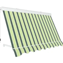 Tenda da Sole a Caduta 80x250 Riga Verde Cassonata con Bracci