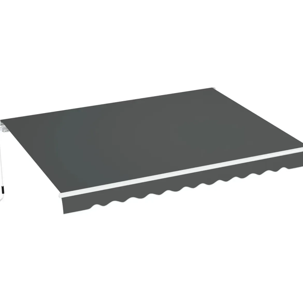 Tenda da Sole Antracite 300x200 a Barra Quadra con Bracci Retrattili