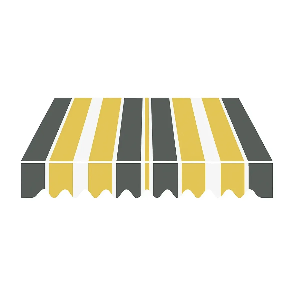 Tenda da Sole Avvolgibile 395x250 cm Bracci Retrattili Giallo Grigio