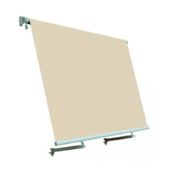 Tenda da Sole Beige 245x245 a Caduta con Bracci da Terrazzo Avvolgibile Esterno