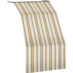 Tenda da Sole Cotone 140x250 Multiriga Giallo Lavabile Anelli Ganci