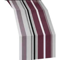 Tenda da Sole Cotone 140x300 Multiriga Marrone Lavabile Anelli Ganci