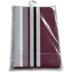 Tenda da Sole Cotone 140x300 Multiriga Marrone Lavabile Anelli Ganci