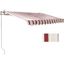 Tenda da Sole da Esterno 300x200 a Barra Quadra 3x2 Riga Rossa