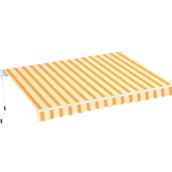 Tenda da Sole per Esterno Balcone 300x200 Avvolgibile Riga Gialla