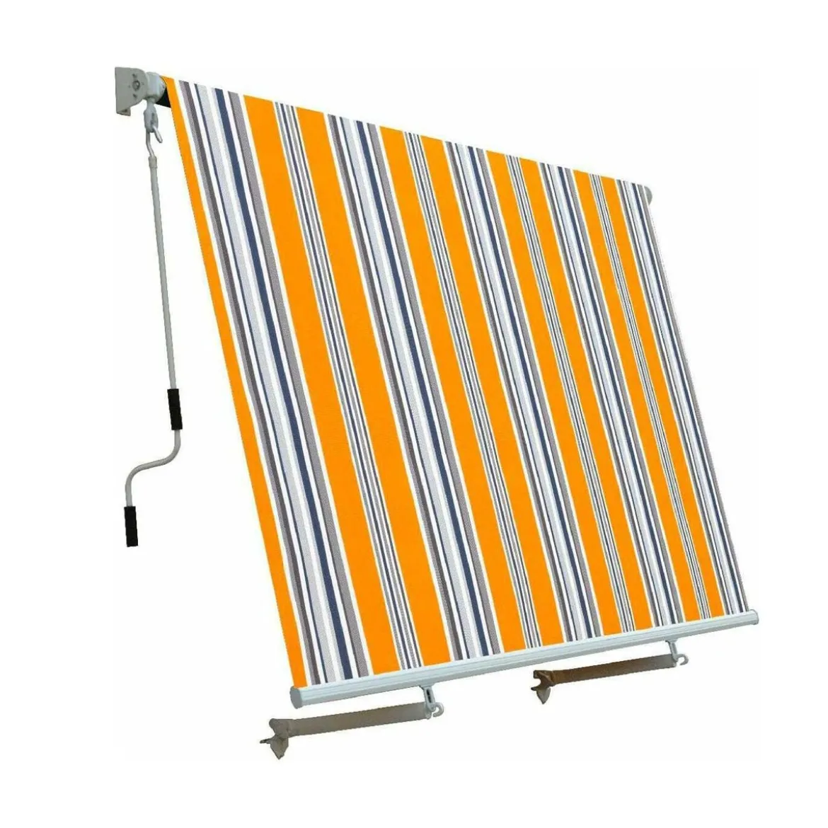 Tenda da Sole Riga Gialla Caduta con Bracci 245x245 Balcone Avvolgibile Esterno