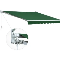 Tenda da Sole Verde 300x200 Barra Quadra Inclinazione Regolabile