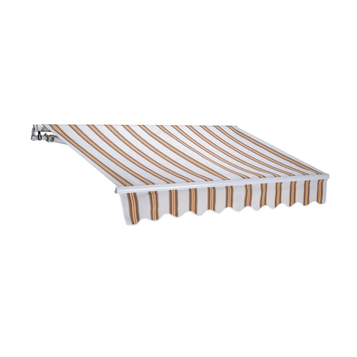 Tenda da Sole 250x200 a Bracci Retrattili Riga Beige da Balcone Rullo Esterno