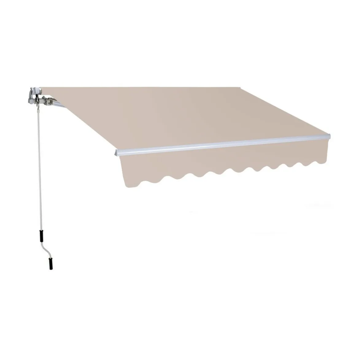 Tenda da Sole 250x200 a Bracci Retrattili Beige Avvolgibile per Balcone Terrazzo