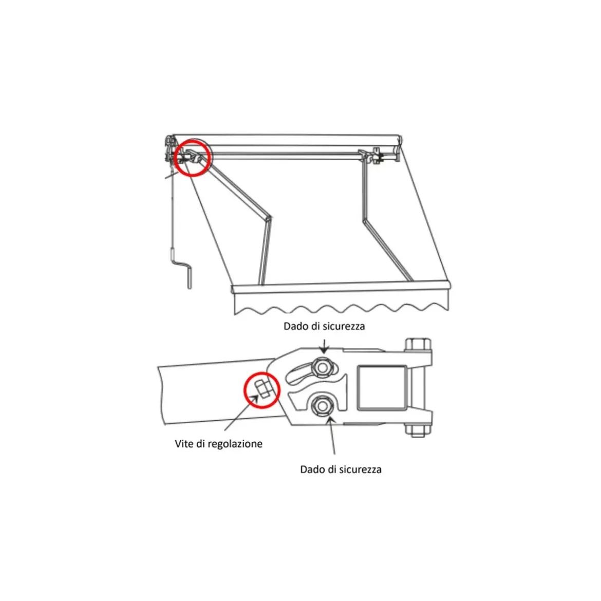 Tenda da Sole 250x200 a Bracci Retrattili Riga Gialla Rullo per Esterno Terrazzo