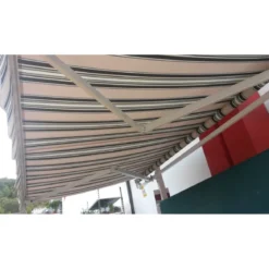 Tenda da Sole 250x200 Riga Rossa Balcone a Bracci Retrattili Esterno Avvolgibile